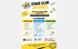 Stage jeunes vacances Octobre 2026